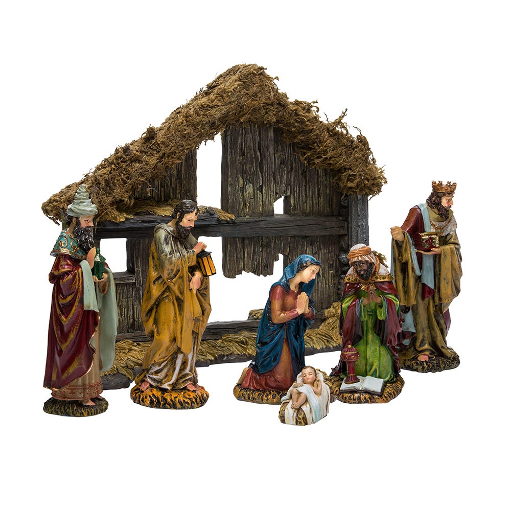 Kurt Adler 6-Inch Resin Nativity Set of 7