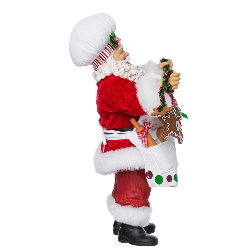 Kurt Adler 12-Inch Fabrich Christmas Chef Santa