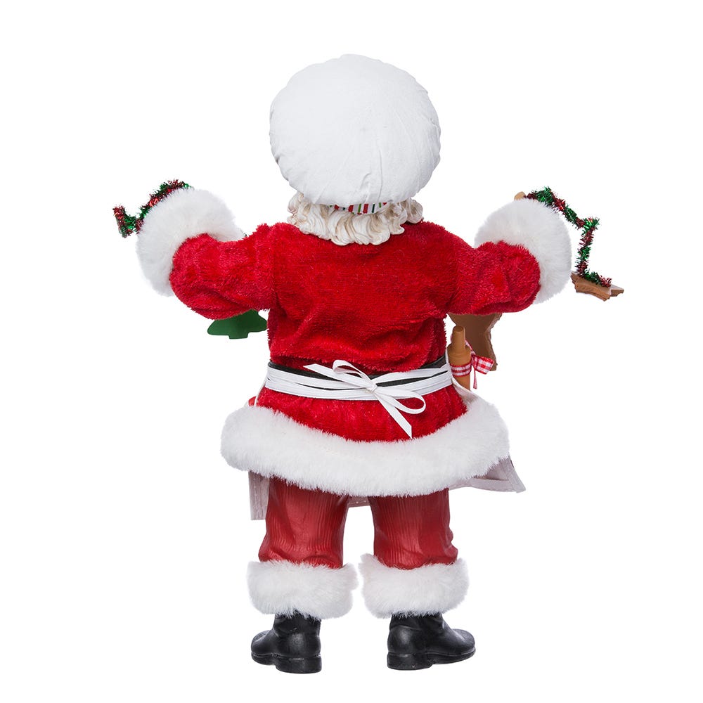 Kurt Adler 12-Inch Fabrich Christmas Chef Santa