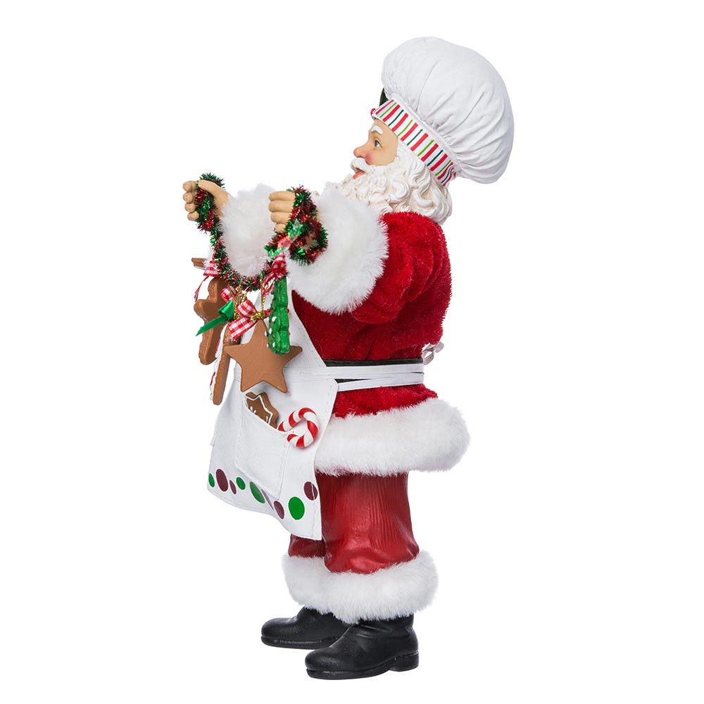 Kurt Adler 12-Inch Fabrich Christmas Chef Santa