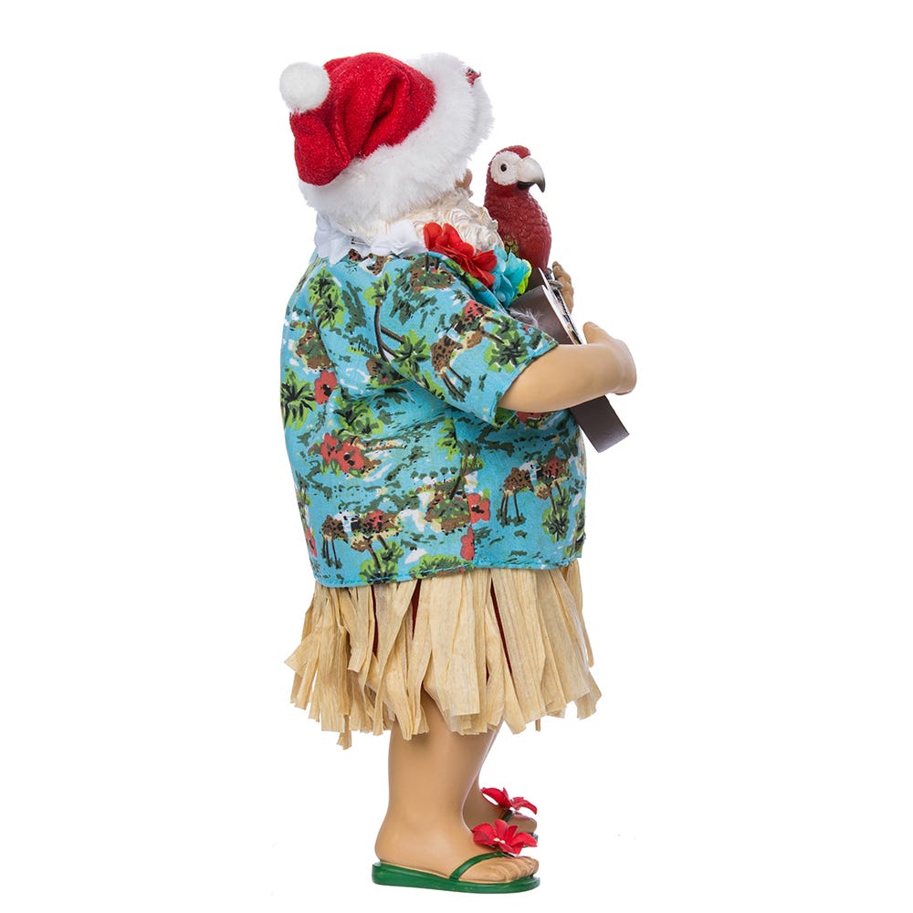 Kurt Adler 11-Inch Fabrich Beach Santa
