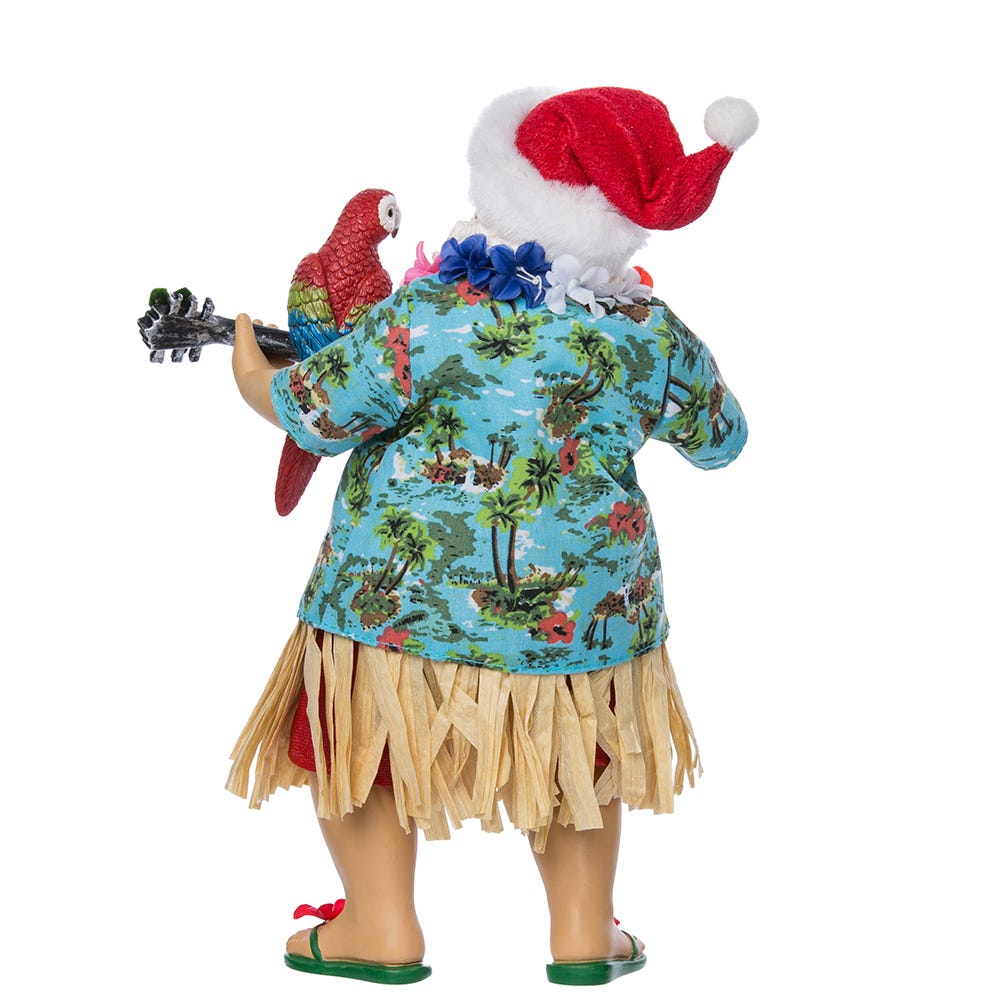 Kurt Adler 11-Inch Fabrich Beach Santa