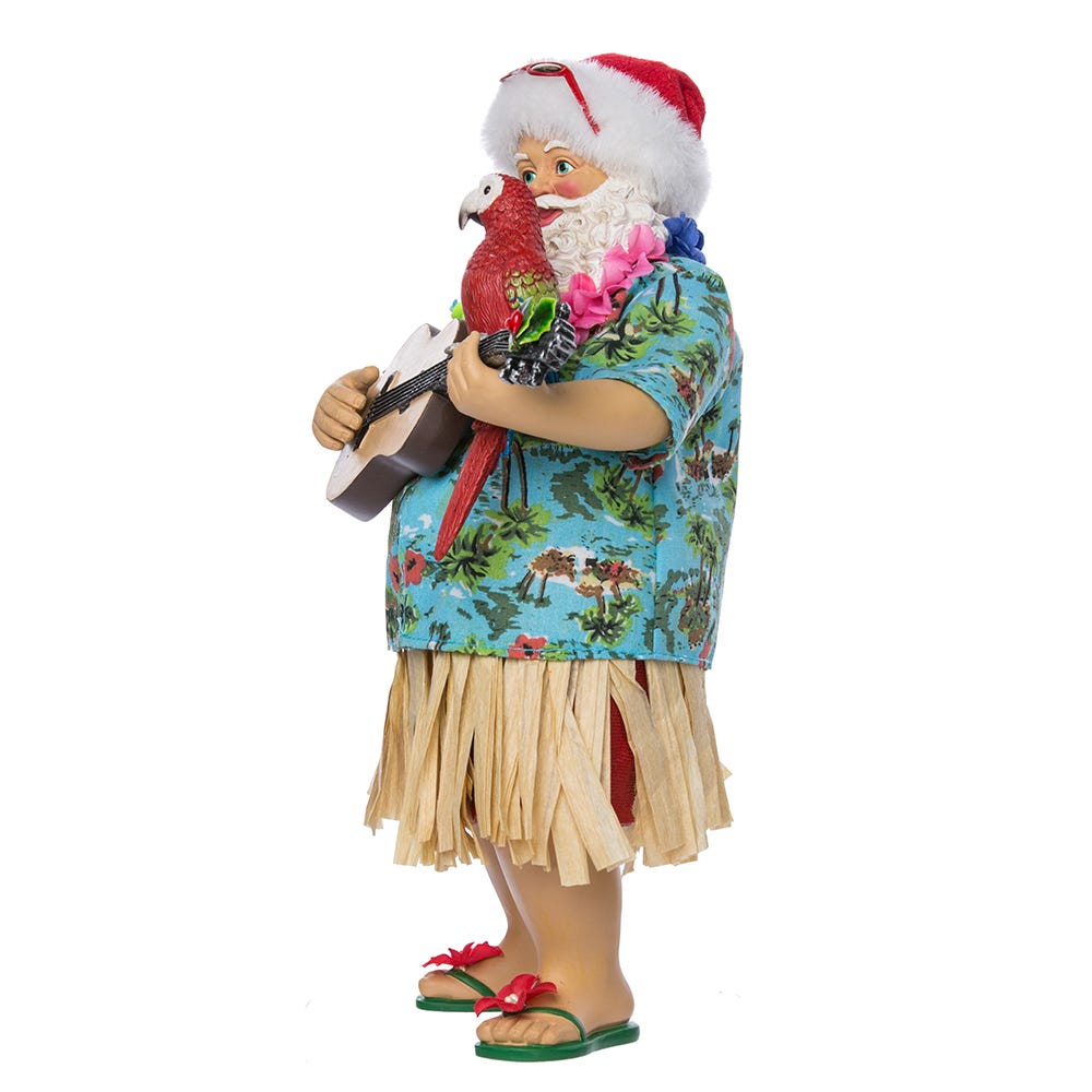 Kurt Adler 11-Inch Fabrich Beach Santa
