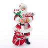 Kurt Adler 10.5-Inch Fabrich Santa With Christmas Candy and Bag