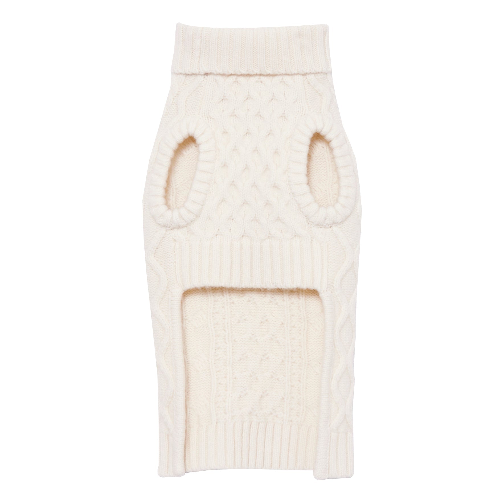 Nooee Pet Off White Wool Cable Sweater