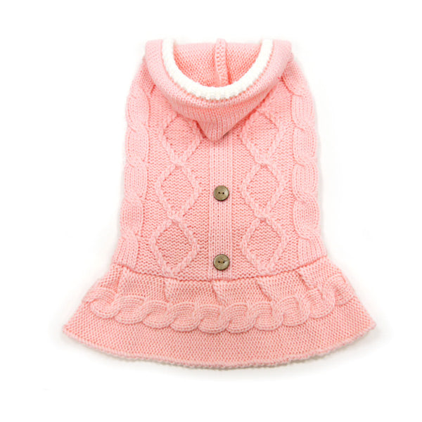 DOGO Cable Hoodie Dog Sweater Dress