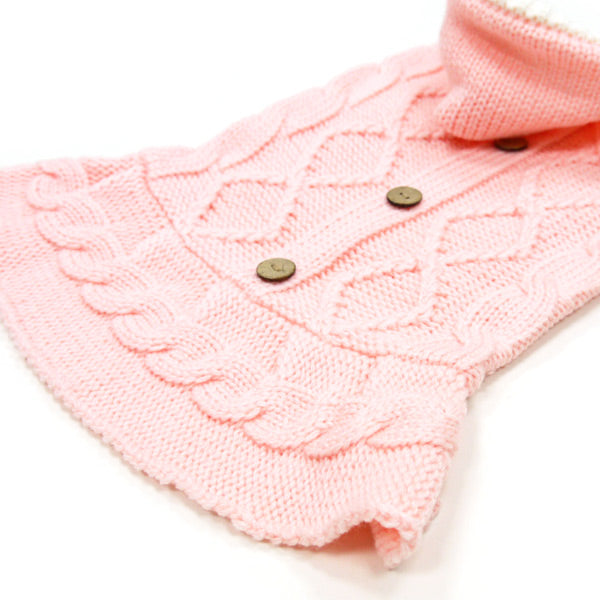 Cable Hoodie Sweater Dress