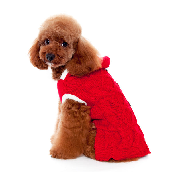 DOGO Cable Hoodie Dog Sweater Dress