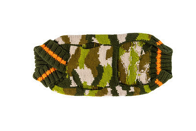 Chilly Dog Camo Wool Dog Sweater
