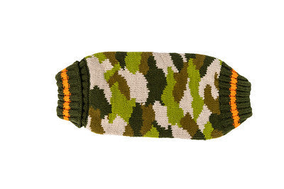 Chilly Dog Camo Wool Dog Sweater