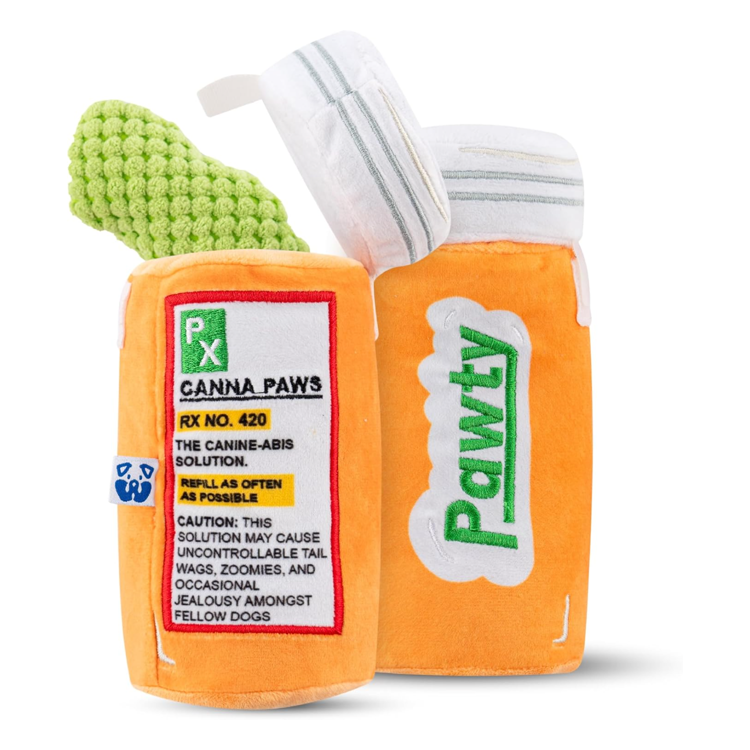 Pawty 420 Canister Parody Plush Dog Toy