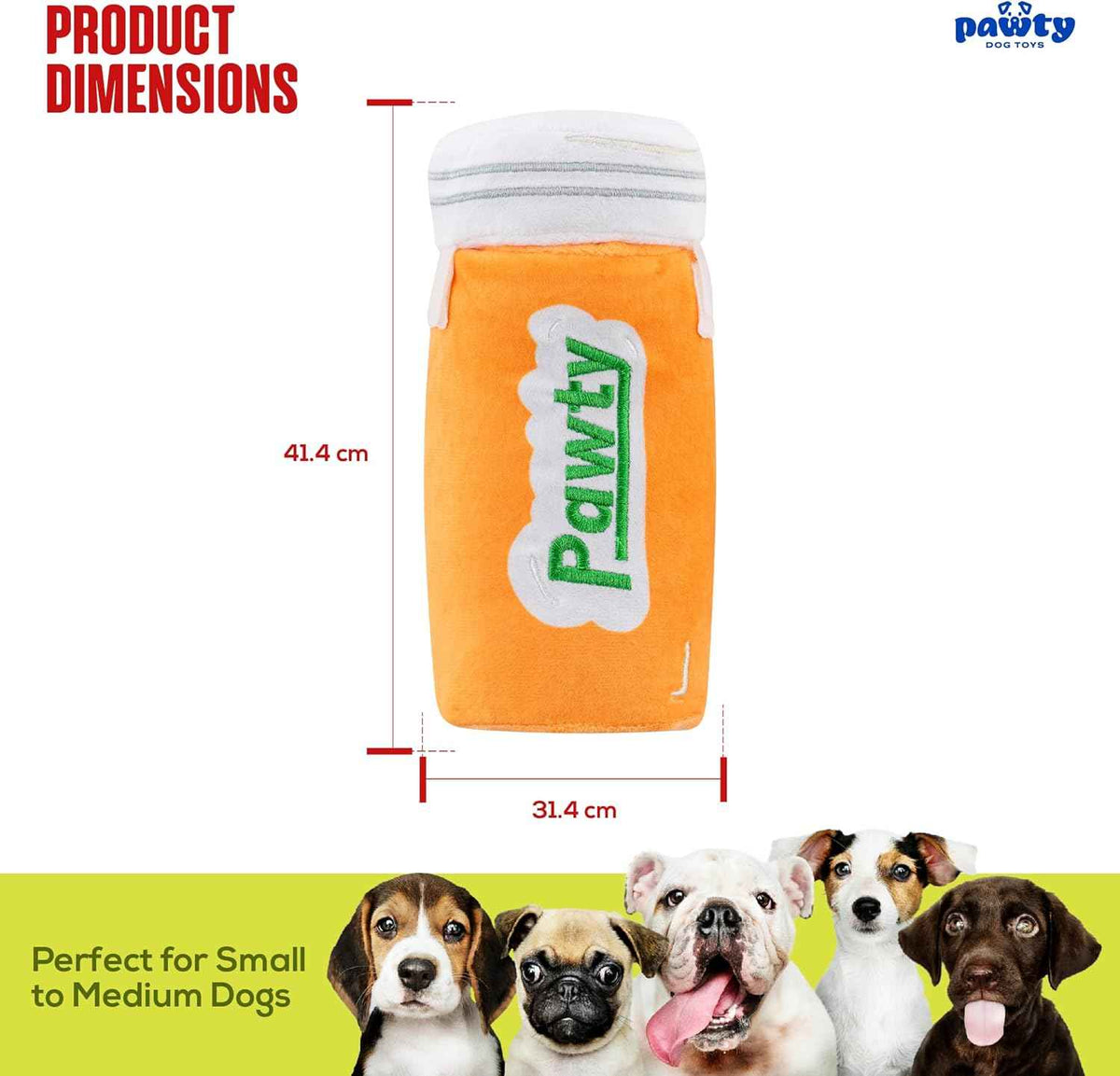 Pawty 420 Canister Parody Plush Dog Toy