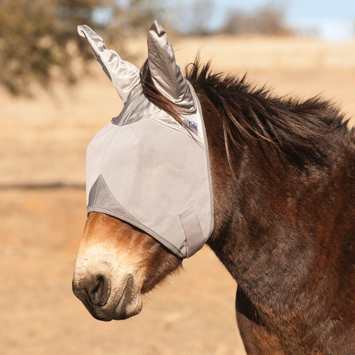 Cashel – Crusader Fly Mask for Mules & Donkeys with Ears, UV Protection & Soft Mesh Comfort