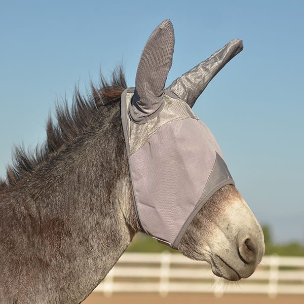 Cashel – Crusader Fly Mask for Mules & Donkeys with Ears, UV Protection & Soft Mesh Comfort