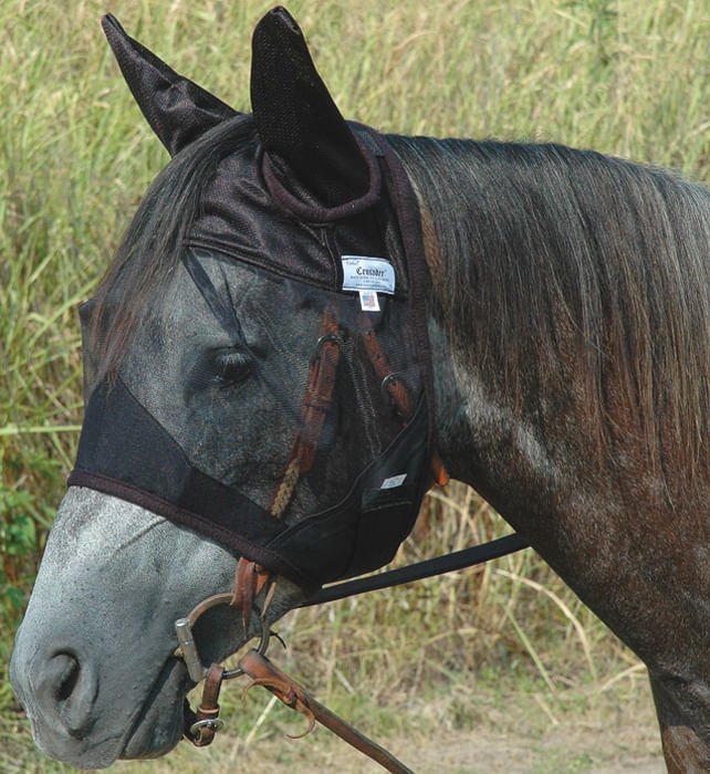 Cashel – Quiet Ride Fly Mask with Ears for Horses, Lightweight Riding Protection