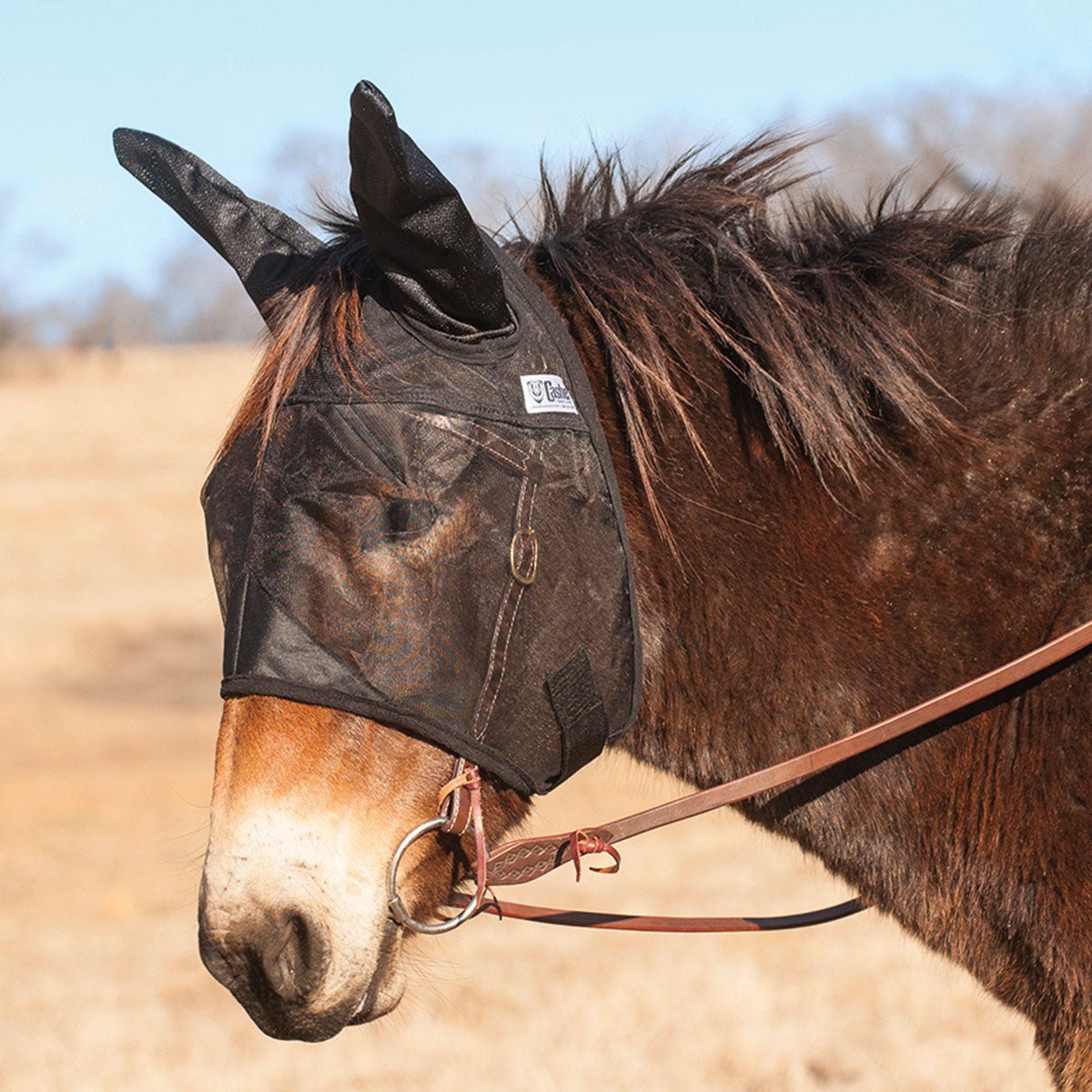 Cashel – Quiet-Ride Fly Mask with Ears for Mules & Donkeys, Riding Comfort