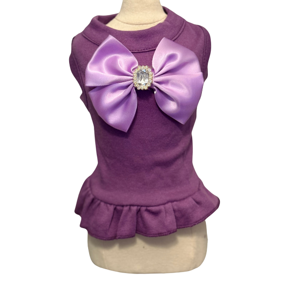 Amethyst Grande Bow Dog Dress