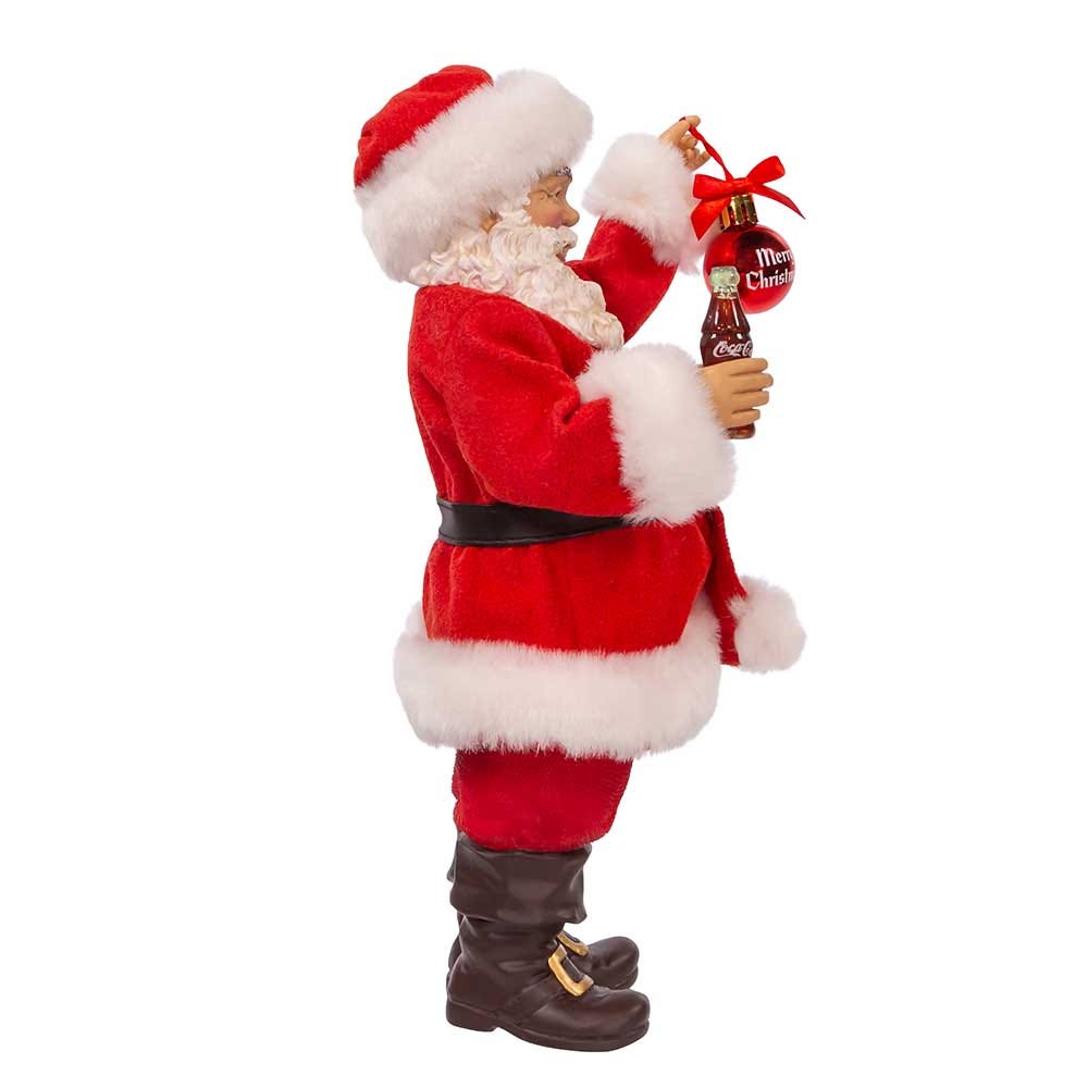 Kurt Adler 9.5-Inch Coca-Cola Santa Holding Ornament