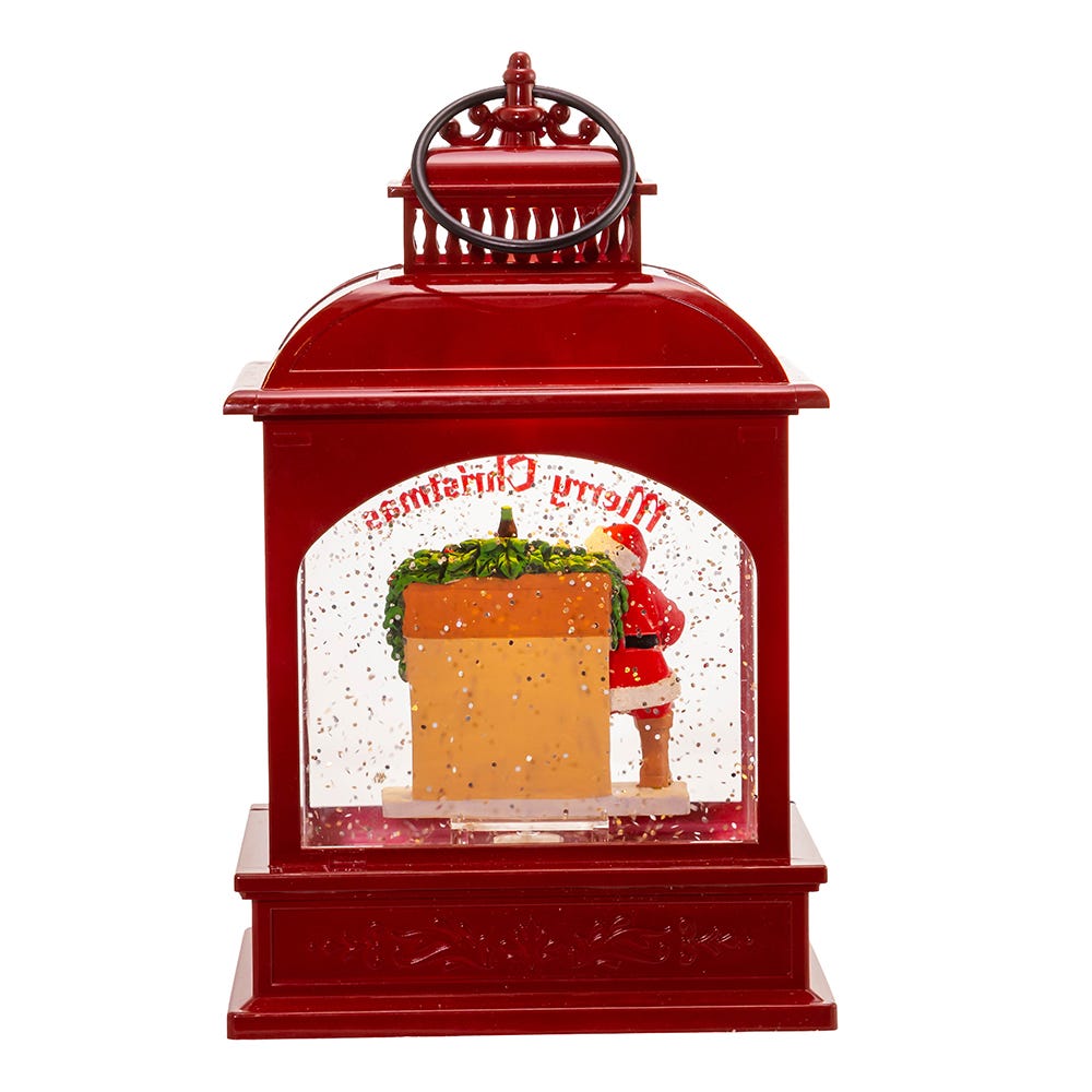 Kurt Adler 9-Inch Battery-Operated LED Coke Santa Lantern