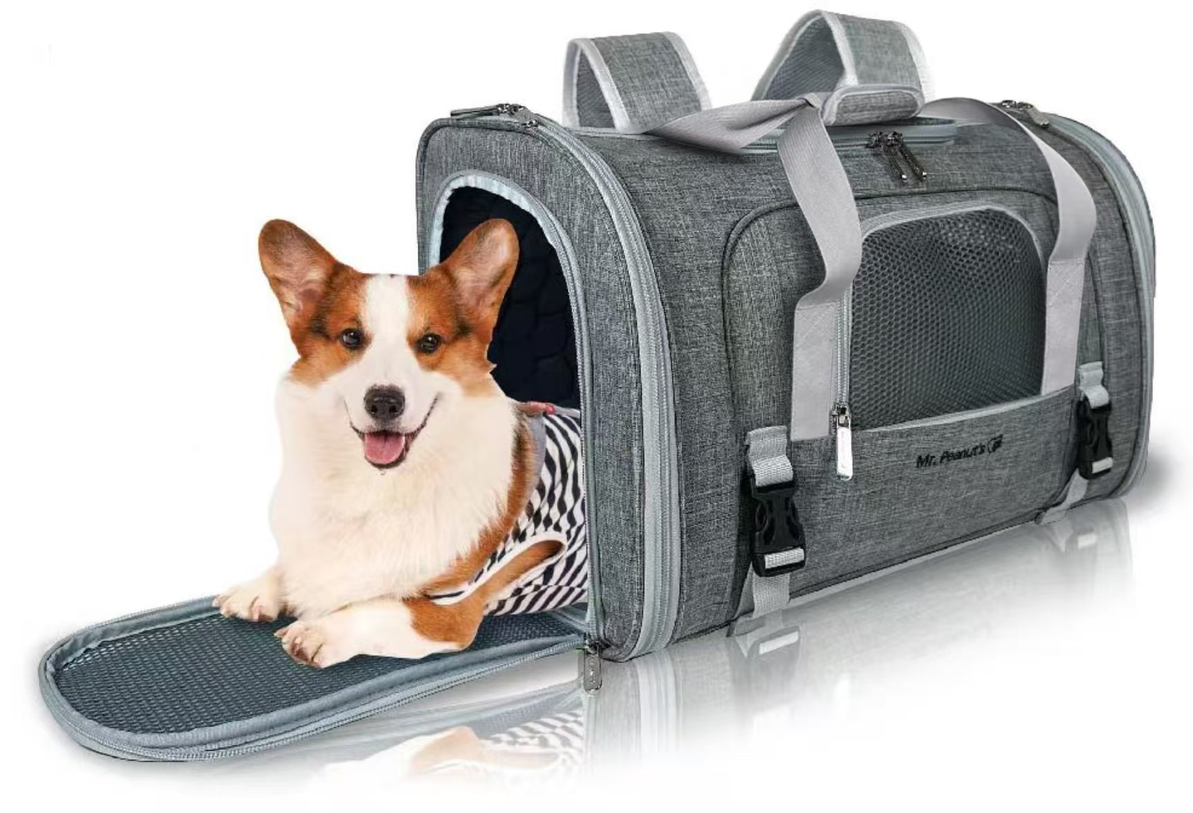 Mr. Peanuts Monterey Series Airline Compliant Horizontal Backpack Pet Carrier | HT Animal Supply