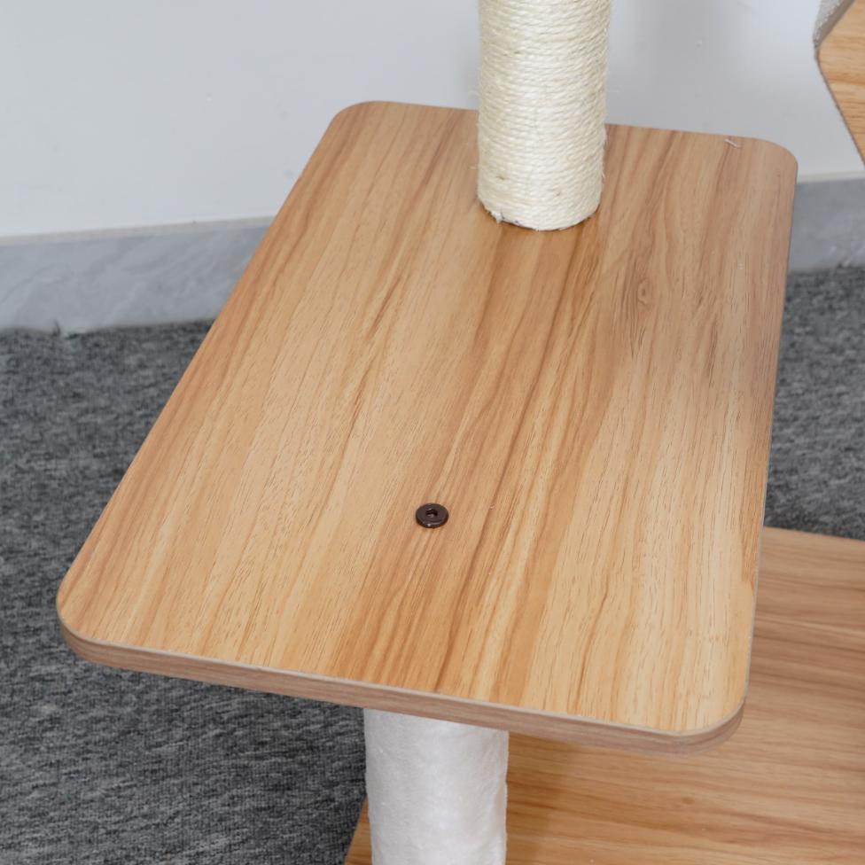 Wagon Style Wooden Medium Cat Tower