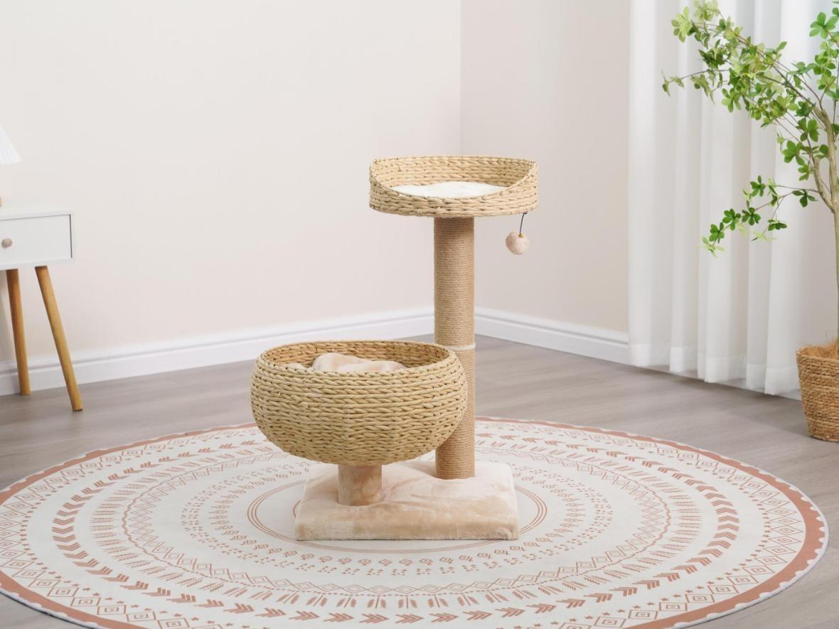 Cozy V2 Natural Handwoven Eco-Friendly Cat Tree