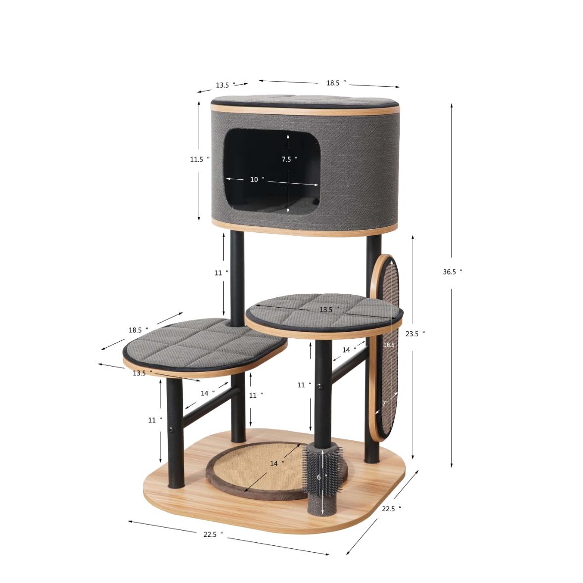 Starbz Industrial Style Modern Medium 4 Level Cat Tower