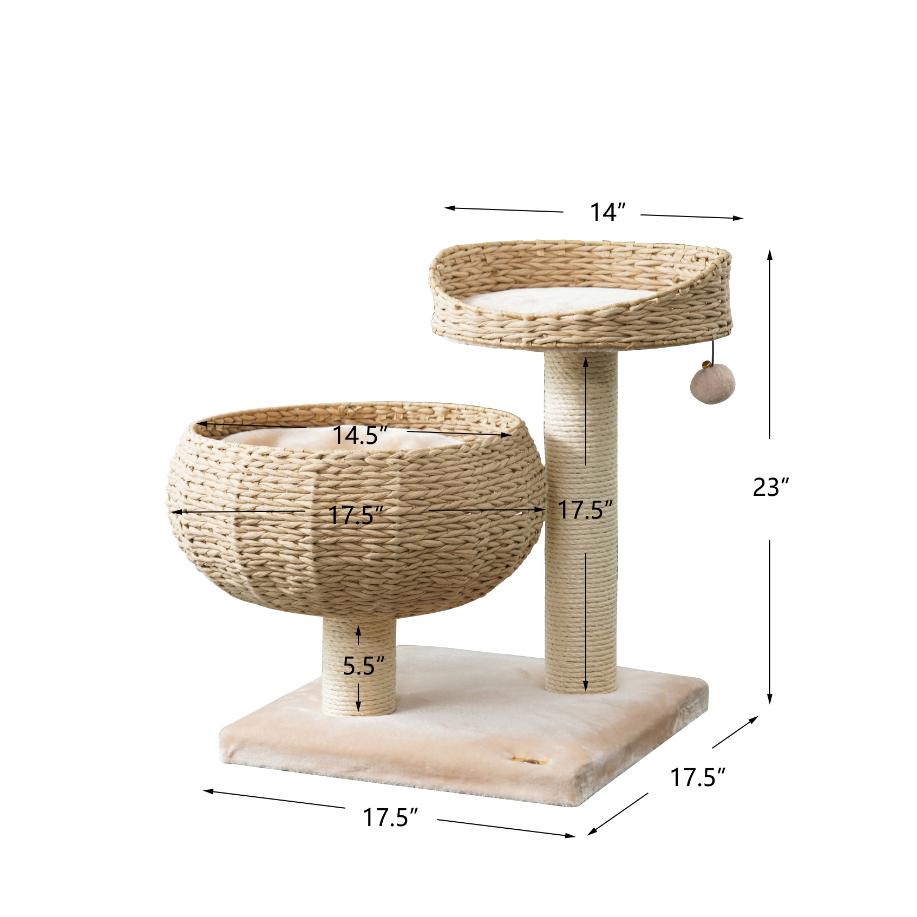 Cozy Handwoven Eco-Friendly Medium Cat Tree