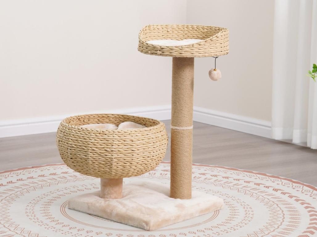Cozy V2 Natural Handwoven Eco-Friendly Cat Tree