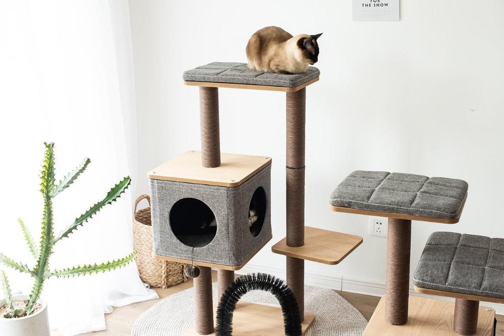 Elevate Wooden Medium Cat Tower