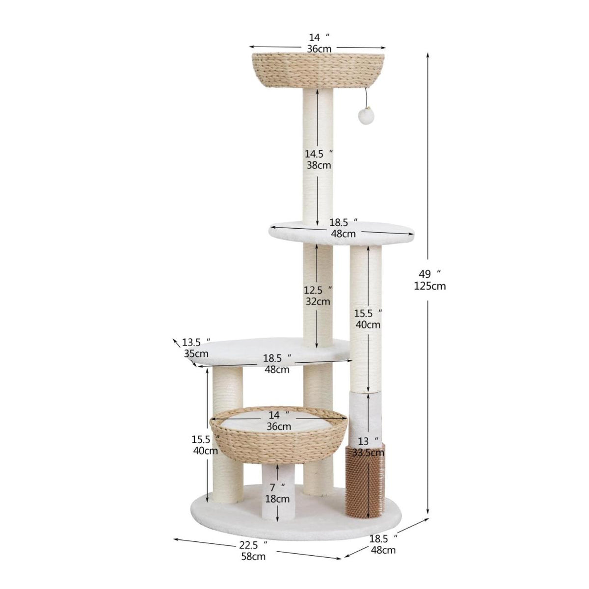 Pharaoh Two Boho Chic Style Handwoven Cat Tree