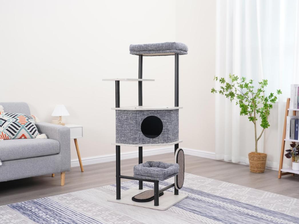 Grayson Industrial Style Large Modern Cat Tower