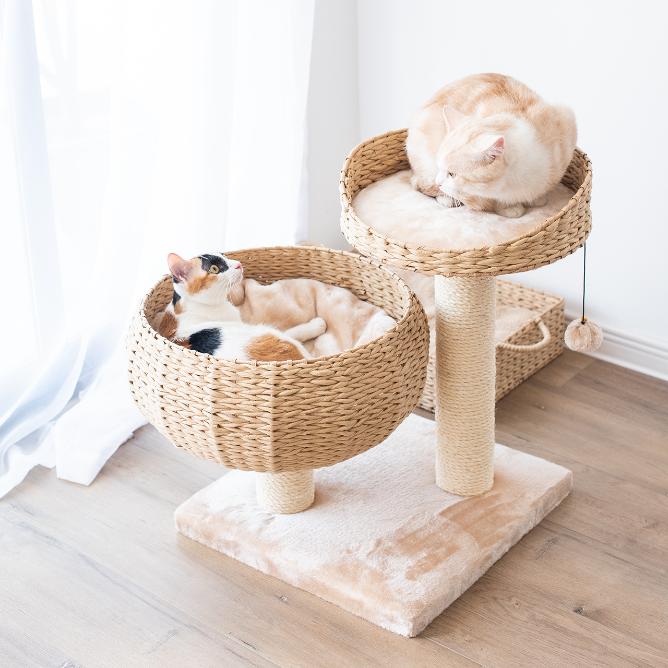Cozy Handwoven Eco-Friendly Medium Cat Tree