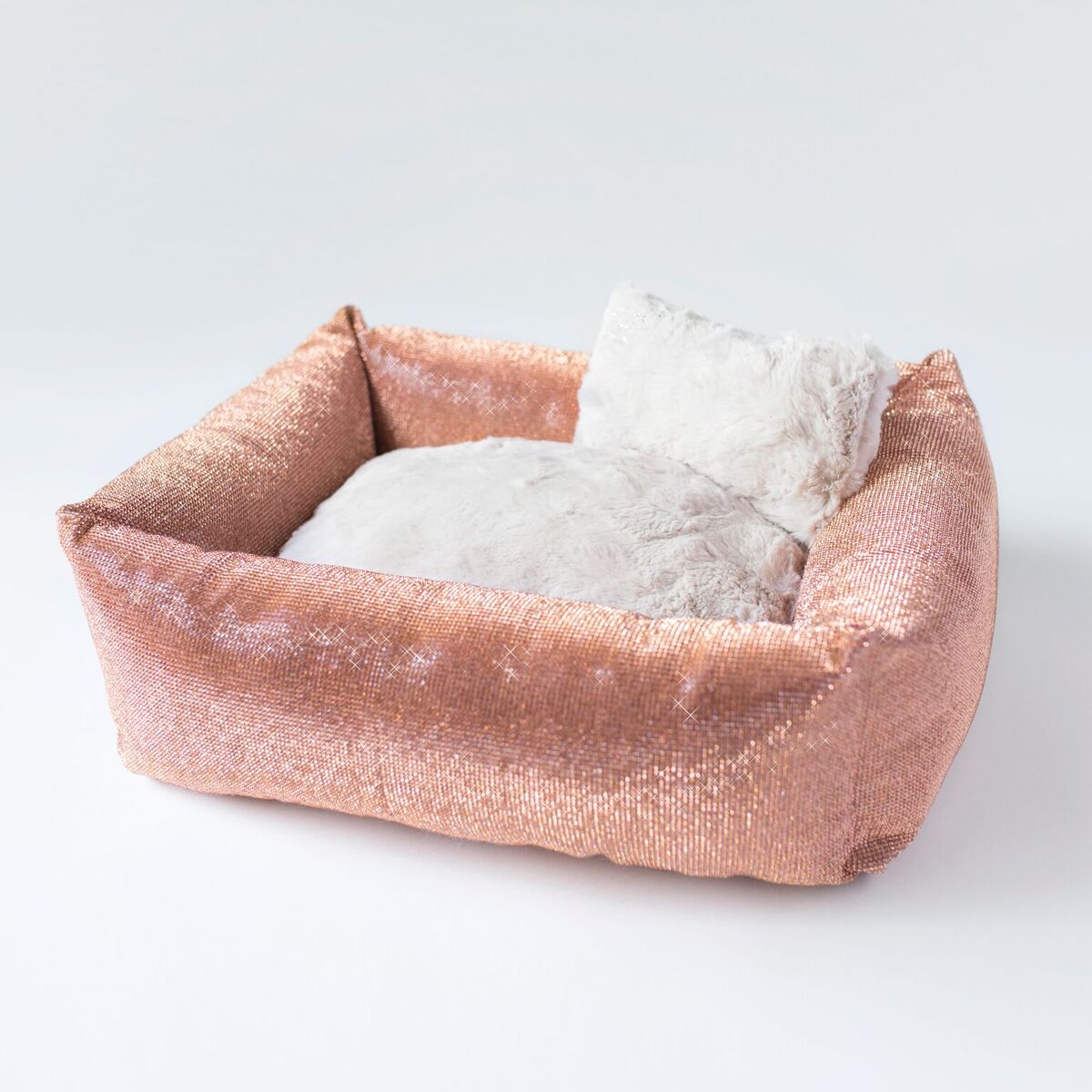 Hello Doggie Imperial Crystal Ultra-Plush Crystal Imperial Silver Dog Bed