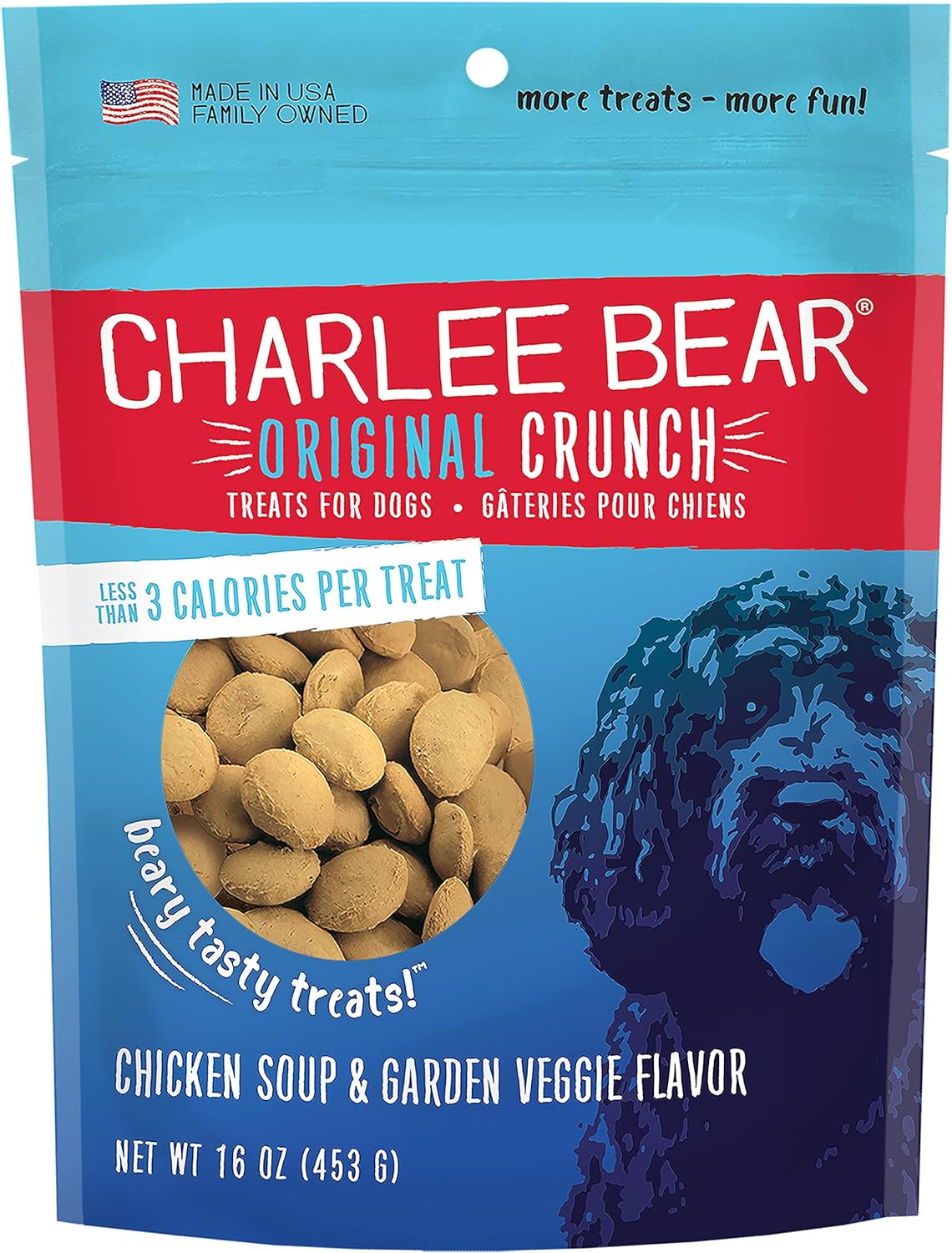 Charlee Bear Chicken Soup & Garden Veggie Dog Treats (16oz)