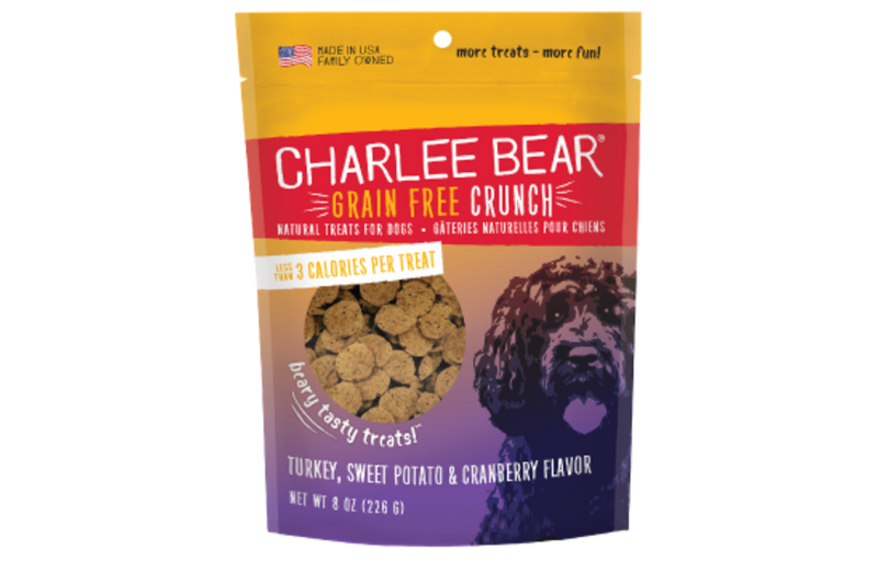 Charlee Bear Grain Free Crunch Turkey, Sweet Potato & Cranberry Dog Treats (8oz)