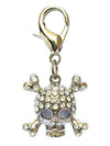 Rhinestone Skully Pirate Dog Collar Charm