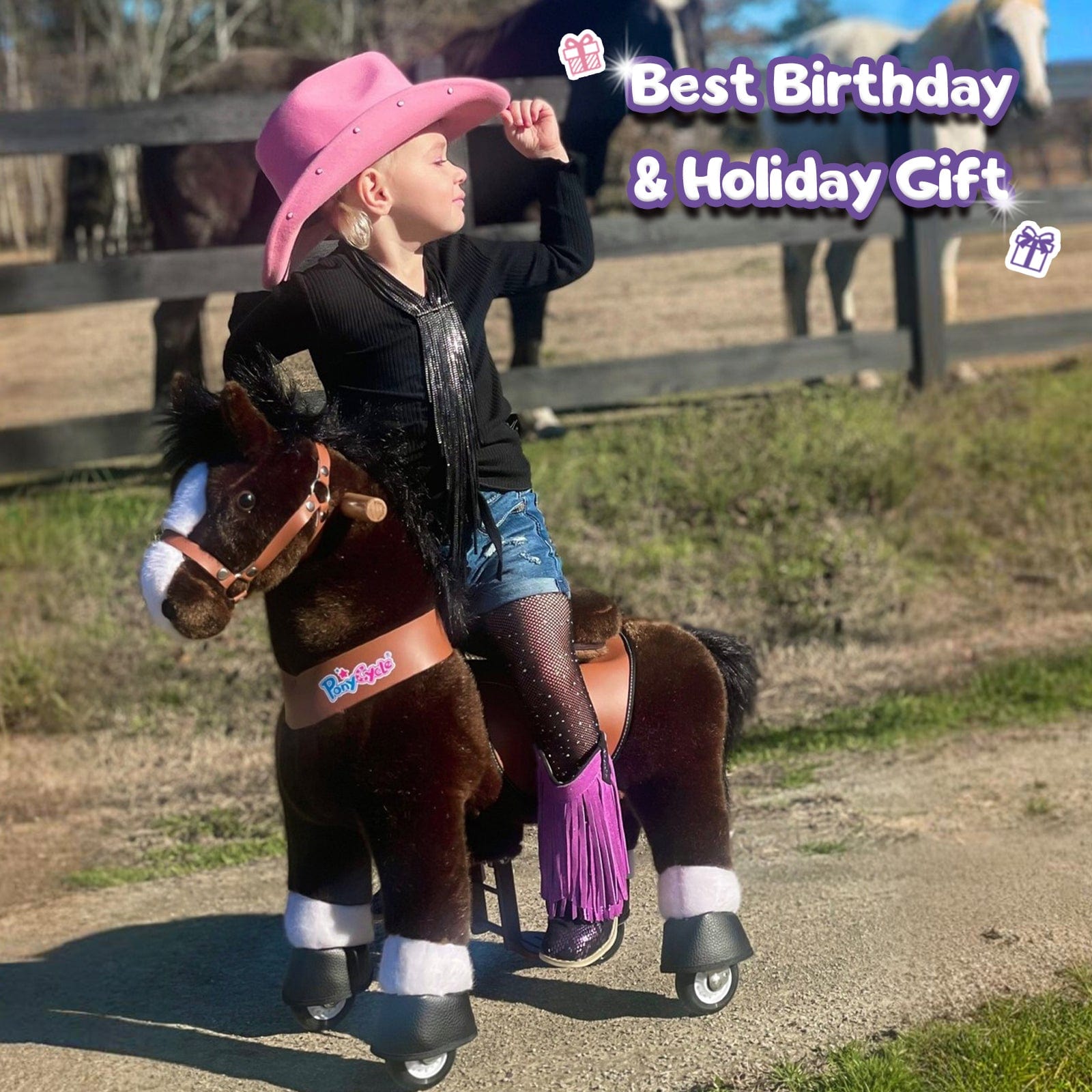 Model U Ride On Horse Toy Age 3-4 Chocolate