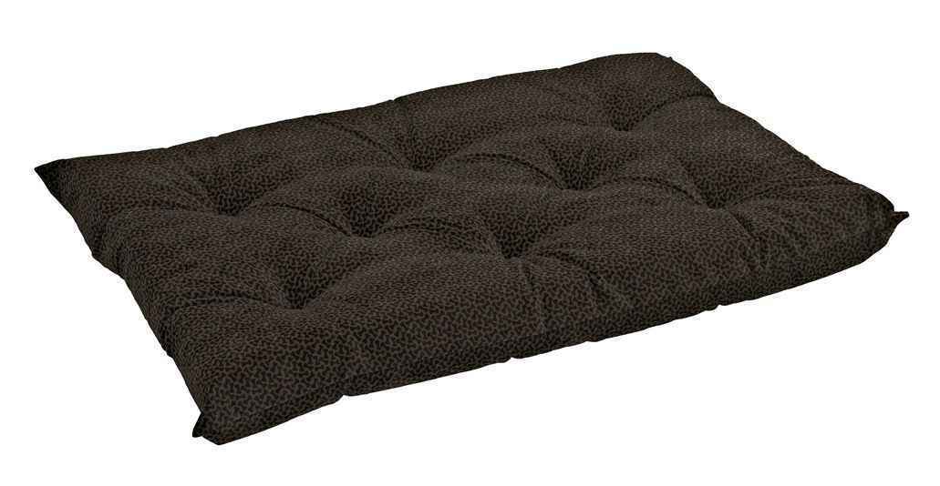 Bowsers Chocolate Bones Tufted Dog Crate Cushion - Washable Crate and Lounge Comfort