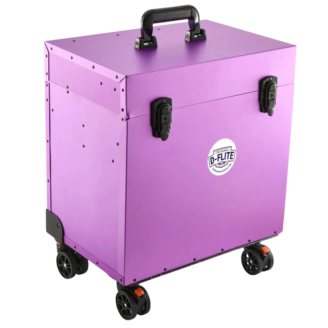 Chris Christensen D-Flite Tack Box with wheels Purple