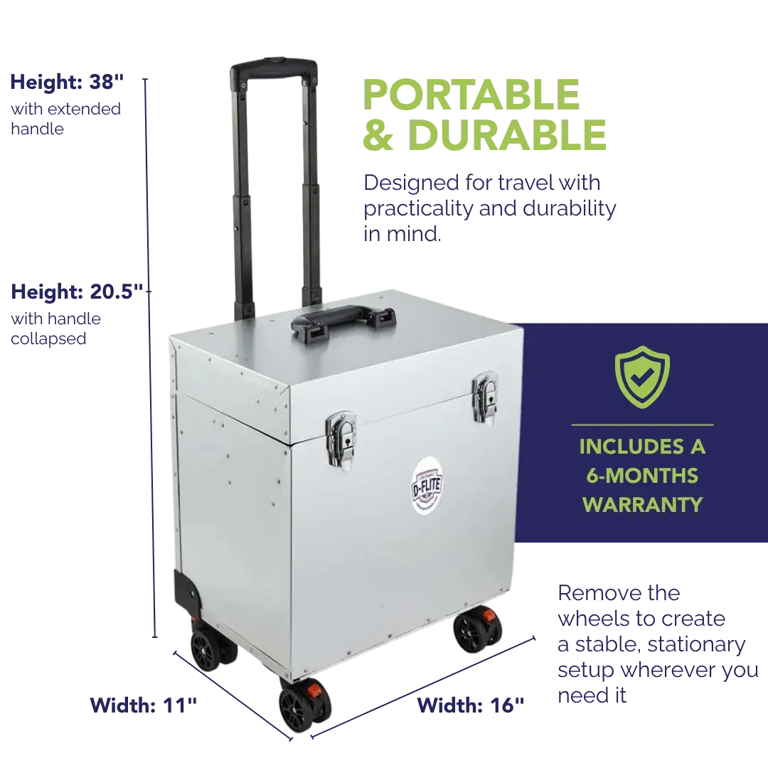 D-Flite Tack Box with wheels Silver by Chris Christensen