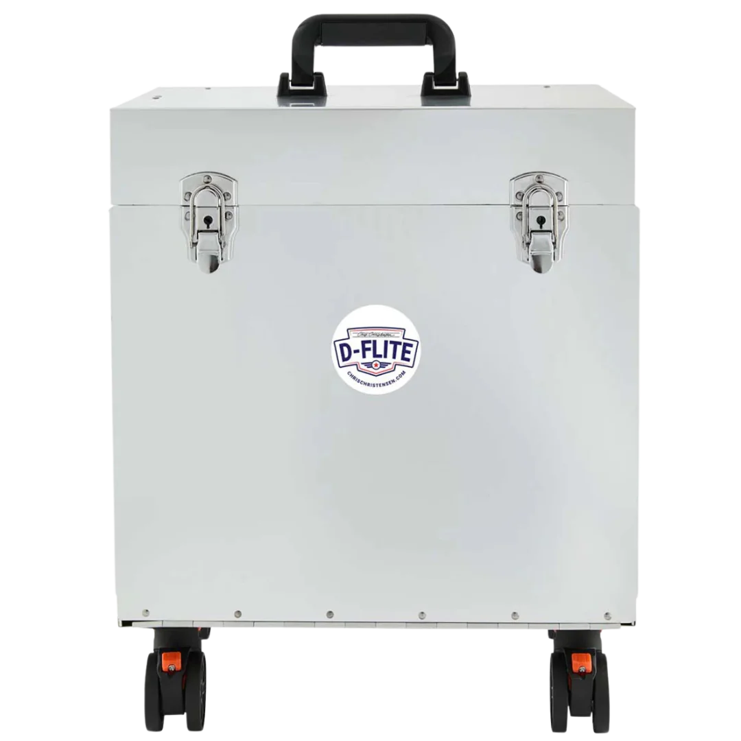Chris Christensen D-Flite Tack Box with wheels Silver