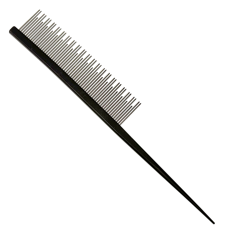 Chris Christensen 7 Inch Parting Comb Dual Tooth Black