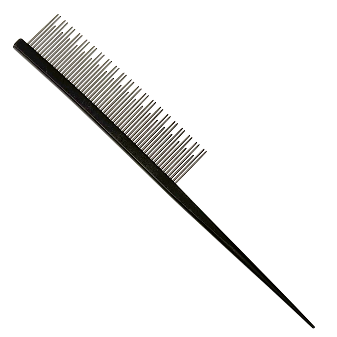 7" Parting Comb Dual Tooth Black by Chris Christensen