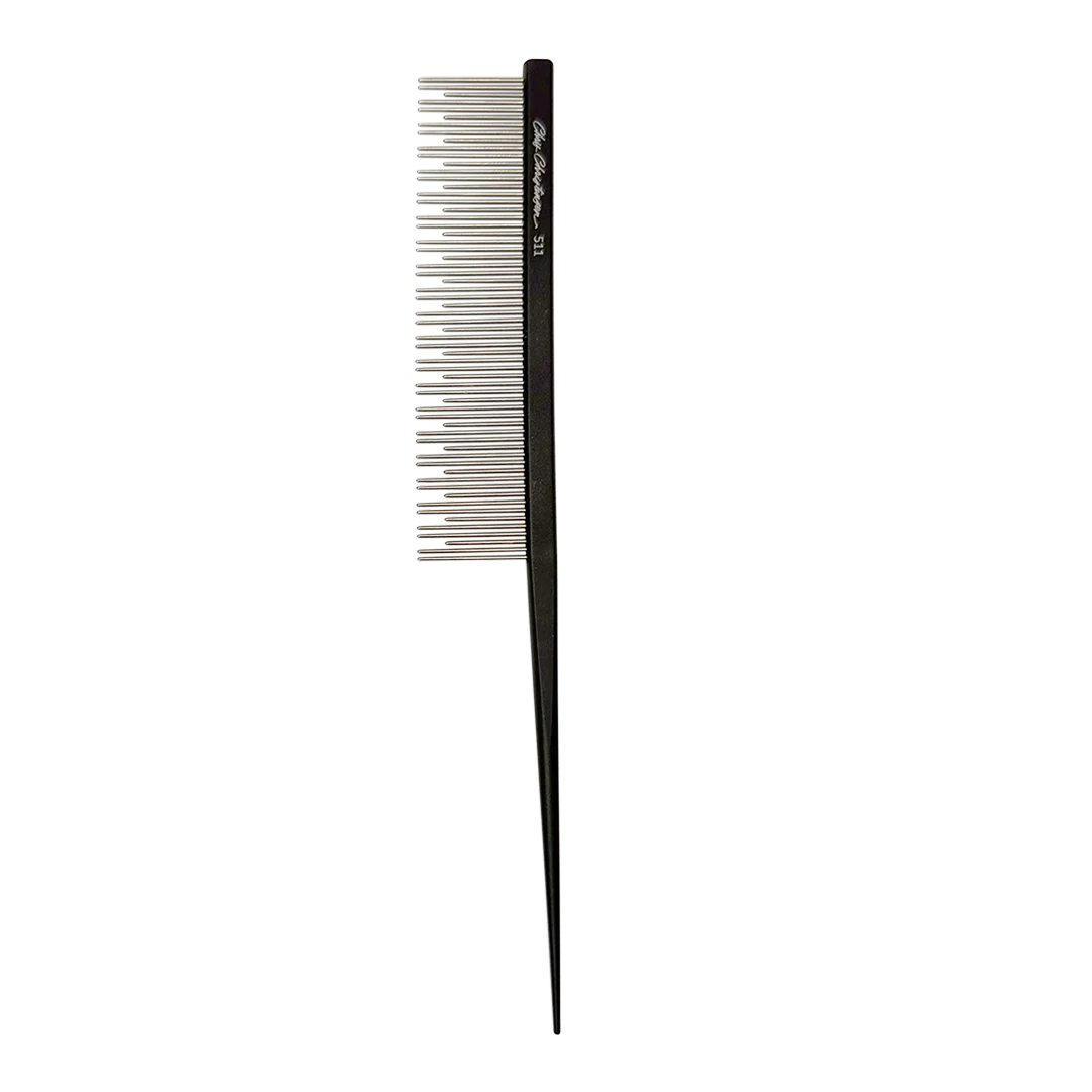 7" Parting Comb Dual Tooth Black by Chris Christensen