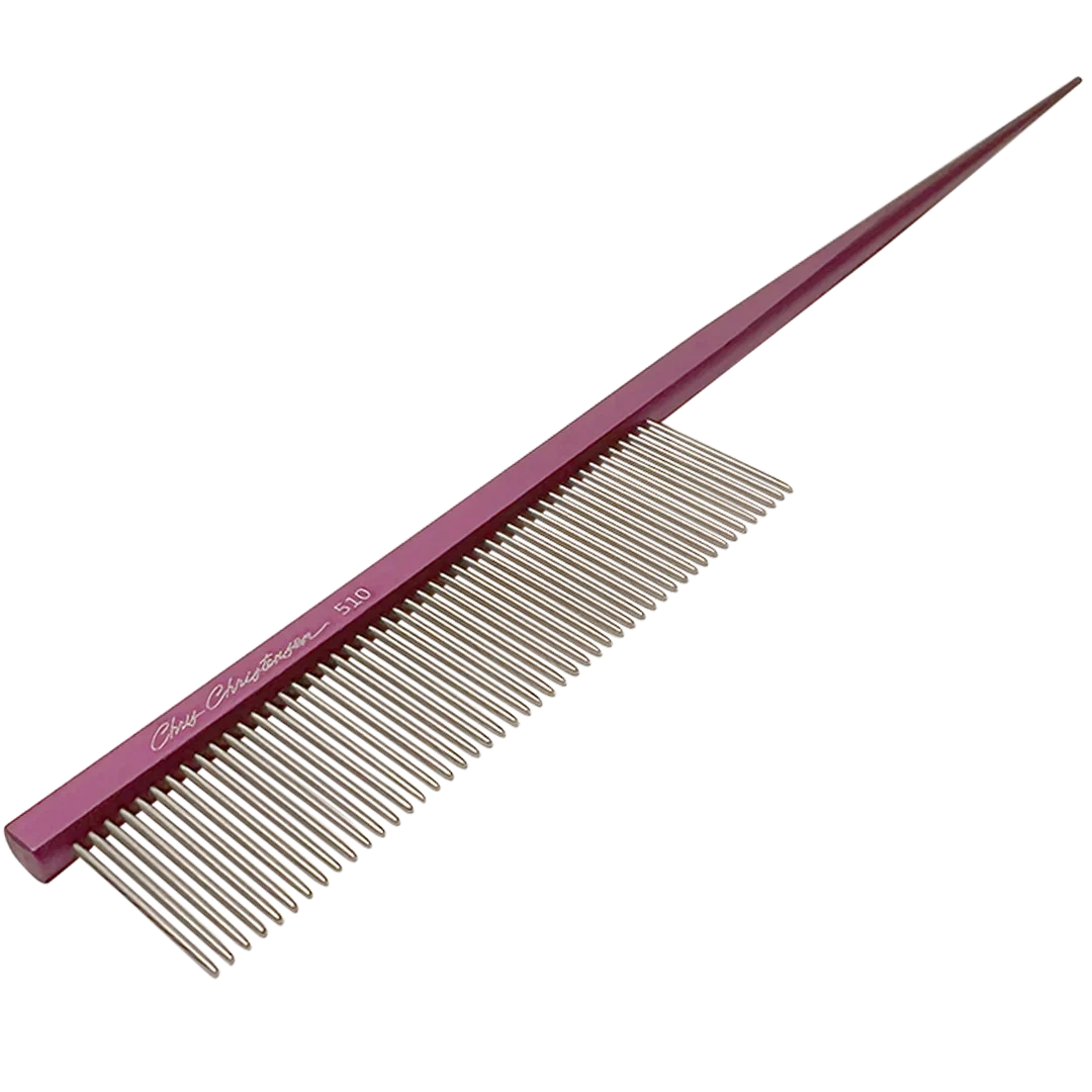 7" Parting Comb Fine Tooth Purple by Chris Christensen