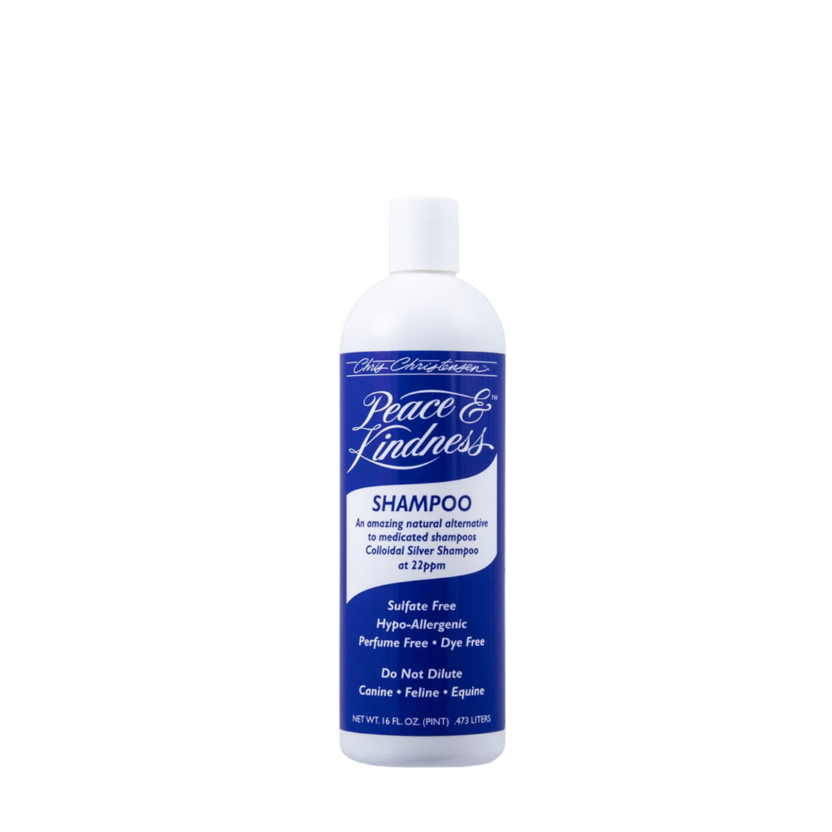 Peace & Kindness Colloidal Silver Shampoo 16oz by Chris Christensen