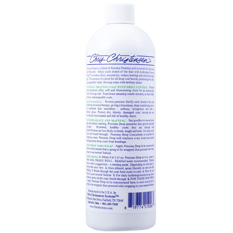 Chris Christensen Dog Precious Drop Keratin Spray Concentrated 16oz