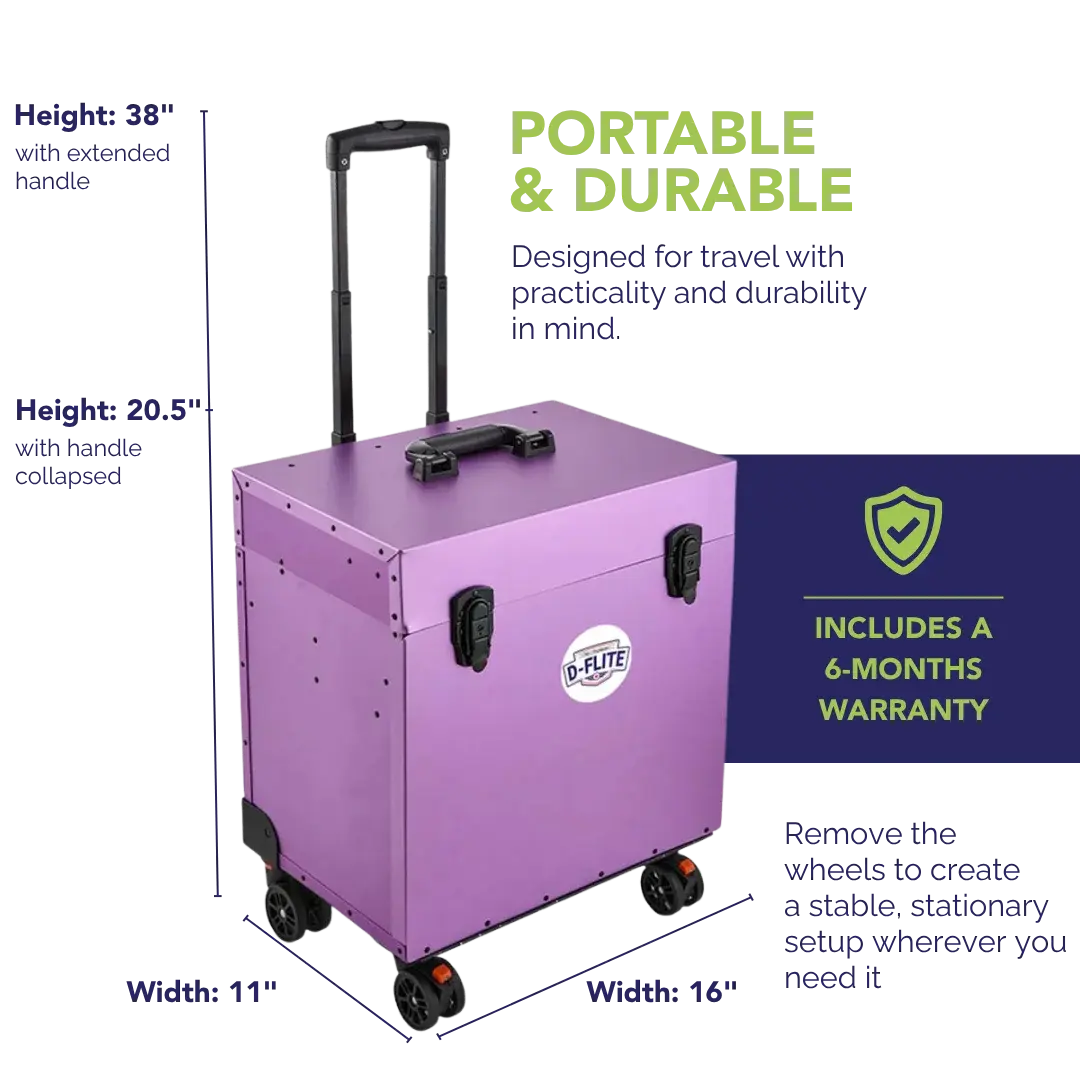 Chris Christensen D-Flite Tack Box with wheels Purple