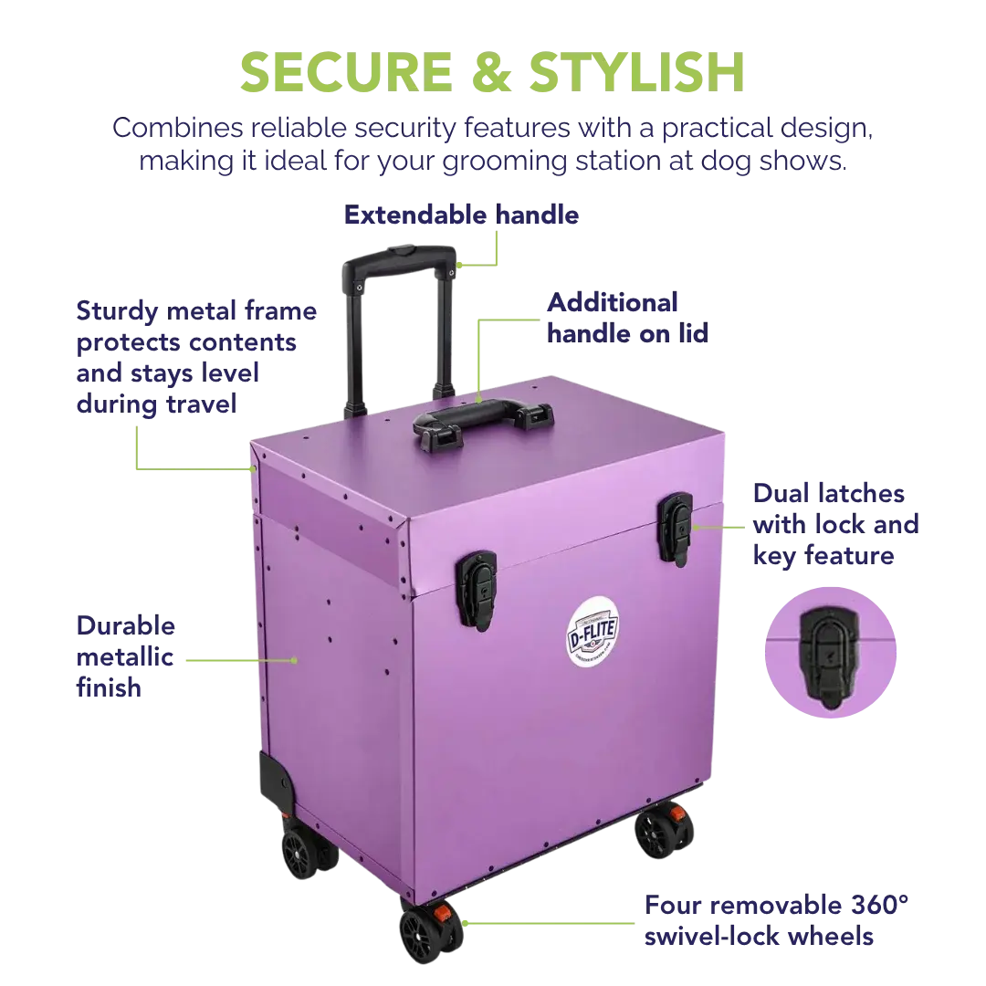 Chris Christensen D-Flite Tack Box with wheels Purple